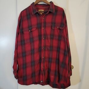 Outdoor Life Burgundy and Black Flannel Shirt
